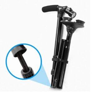 Baston pliabil cu cap flexibil si lanterna led