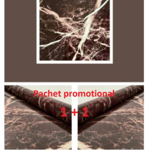 Set promotional! 1 +1 Folie autoadeziva, imitatie marmura 60 x 300 cm, Maro