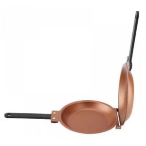 Tigaie dubla pentru clatite, antiaderenta, manere reci, crem, 35x20x5 cm