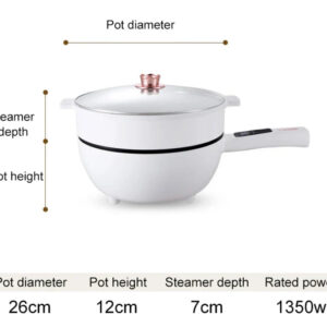 Tigaie electrica 26cm, inteligenta, multifunctionala 3L