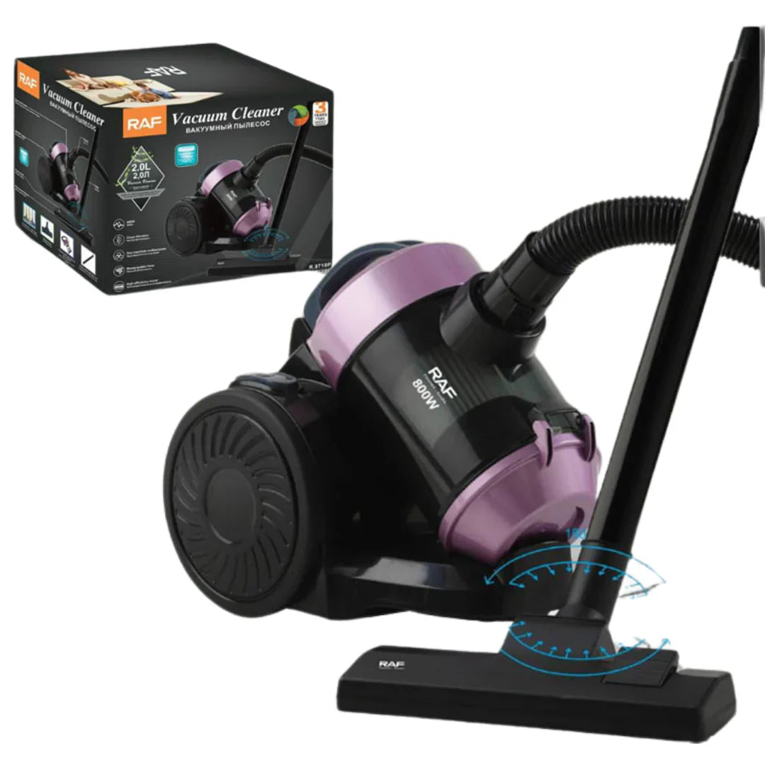 Aspirator fara sac, RAF R8710P, 800W, cu cablu, capacitate colectare 2L, cu 3 accesorii
