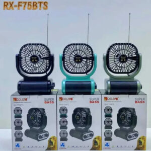 Ventilator Puternic Portabil Cu Incarcare Solara Si Radio FM