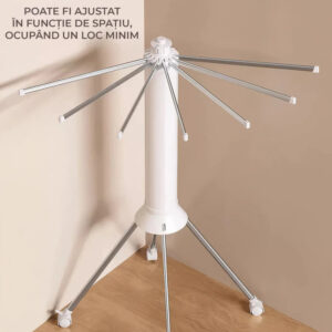 Uscator de Rufe Tip Caracatita, cu Roti si Brate Metalice, Compact si Reglabil