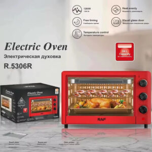 Cuptor electric, RAF R5306R, 1200W, capacitate 24L, 42x25x28cm, rosu