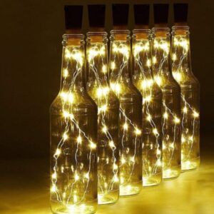 Set de 6 dopuri pentru sticle cu instalatie Brigamo, LED