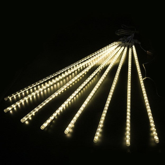 Instalatie cu efect de turturi curgatori LED, efect de ninsoare, alb cald
